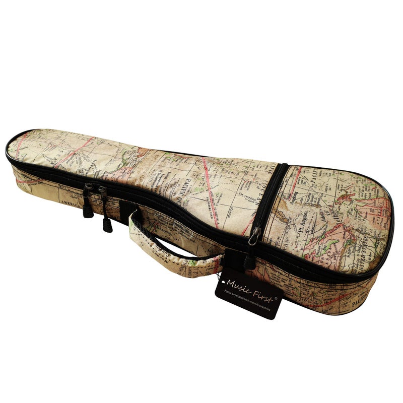 MUSIC FIRST Original Design Ancient Map Waterproof ukulele case ukulele bag ukulele cover, New Arrial (Fit for 23~24 inch Concert Ukulele) - Image 2